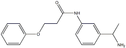 N-[3-(1-aminoethyl)phenyl]-3-phenoxypropanamide Struktur