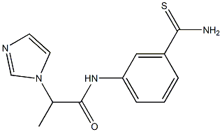 N-[3-(aminocarbonothioyl)phenyl]-2-(1H-imidazol-1-yl)propanamide Struktur