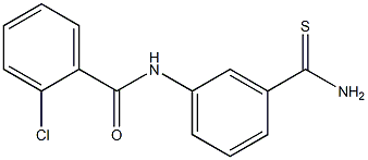 N-[3-(aminocarbonothioyl)phenyl]-2-chlorobenzamide Struktur