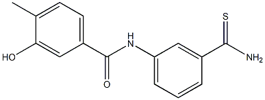 N-[3-(aminocarbonothioyl)phenyl]-3-hydroxy-4-methylbenzamide Struktur