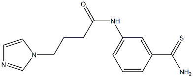 N-[3-(aminocarbonothioyl)phenyl]-4-(1H-imidazol-1-yl)butanamide Struktur