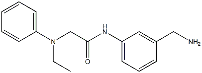 N-[3-(aminomethyl)phenyl]-2-[ethyl(phenyl)amino]acetamide Struktur