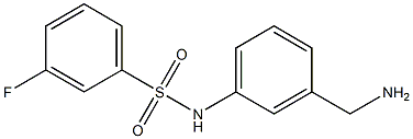 N-[3-(aminomethyl)phenyl]-3-fluorobenzenesulfonamide Struktur