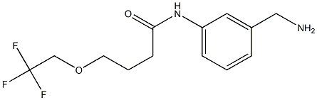 N-[3-(aminomethyl)phenyl]-4-(2,2,2-trifluoroethoxy)butanamide Struktur