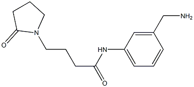 N-[3-(aminomethyl)phenyl]-4-(2-oxopyrrolidin-1-yl)butanamide Struktur