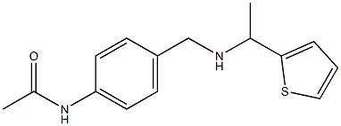 N-[4-({[1-(thiophen-2-yl)ethyl]amino}methyl)phenyl]acetamide Struktur