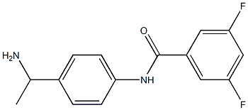 N-[4-(1-aminoethyl)phenyl]-3,5-difluorobenzamide Struktur