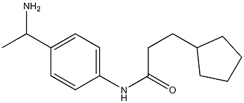 N-[4-(1-aminoethyl)phenyl]-3-cyclopentylpropanamide Struktur