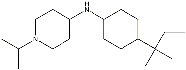 N-[4-(2-methylbutan-2-yl)cyclohexyl]-1-(propan-2-yl)piperidin-4-amine Struktur