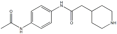 N-[4-(acetylamino)phenyl]-2-piperidin-4-ylacetamide Struktur