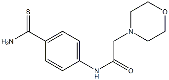 N-[4-(aminocarbonothioyl)phenyl]-2-morpholin-4-ylacetamide Struktur