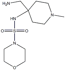 N-[4-(aminomethyl)-1-methylpiperidin-4-yl]morpholine-4-sulfonamide Struktur