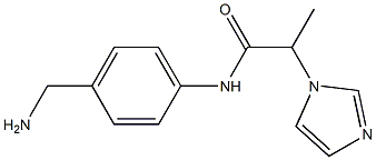 N-[4-(aminomethyl)phenyl]-2-(1H-imidazol-1-yl)propanamide Struktur