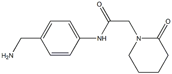 N-[4-(aminomethyl)phenyl]-2-(2-oxopiperidin-1-yl)acetamide Struktur