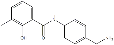 N-[4-(aminomethyl)phenyl]-2-hydroxy-3-methylbenzamide Struktur