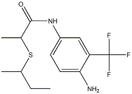 N-[4-amino-3-(trifluoromethyl)phenyl]-2-(butan-2-ylsulfanyl)propanamide Struktur