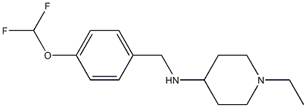 N-{[4-(difluoromethoxy)phenyl]methyl}-1-ethylpiperidin-4-amine Struktur