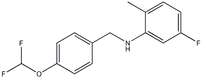 N-{[4-(difluoromethoxy)phenyl]methyl}-5-fluoro-2-methylaniline Struktur