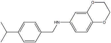 N-{[4-(propan-2-yl)phenyl]methyl}-2,3-dihydro-1,4-benzodioxin-6-amine Struktur