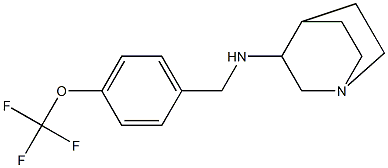 N-{[4-(trifluoromethoxy)phenyl]methyl}-1-azabicyclo[2.2.2]octan-3-amine Struktur