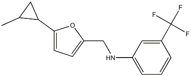 N-{[5-(2-methylcyclopropyl)furan-2-yl]methyl}-3-(trifluoromethyl)aniline Struktur