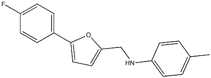 N-{[5-(4-fluorophenyl)furan-2-yl]methyl}-4-methylaniline Struktur