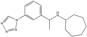 N-{1-[3-(1H-1,2,3,4-tetrazol-1-yl)phenyl]ethyl}cycloheptanamine Struktur