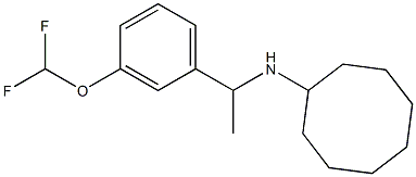 N-{1-[3-(difluoromethoxy)phenyl]ethyl}cyclooctanamine Struktur