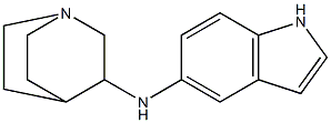 N-{1-azabicyclo[2.2.2]octan-3-yl}-1H-indol-5-amine Struktur