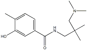 N-{2-[(dimethylamino)methyl]-2-methylpropyl}-3-hydroxy-4-methylbenzamide Struktur