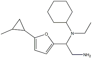 N-{2-amino-1-[5-(2-methylcyclopropyl)furan-2-yl]ethyl}-N-ethylcyclohexanamine Struktur