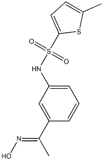 N-{3-[1-(hydroxyimino)ethyl]phenyl}-5-methylthiophene-2-sulfonamide Struktur