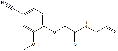 N-allyl-2-(4-cyano-2-methoxyphenoxy)acetamide Struktur