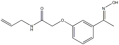 N-allyl-2-{3-[(1E)-N-hydroxyethanimidoyl]phenoxy}acetamide Struktur