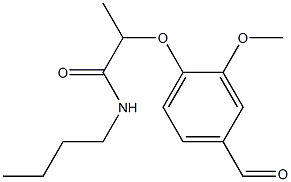 N-butyl-2-(4-formyl-2-methoxyphenoxy)propanamide Struktur