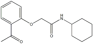 N-cyclohexyl-2-(2-acetylphenoxy)acetamide Struktur