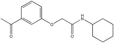 N-cyclohexyl-2-(3-acetylphenoxy)acetamide Struktur