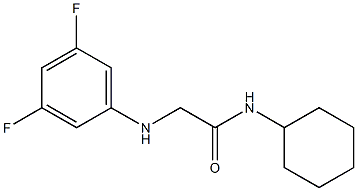 N-cyclohexyl-2-[(3,5-difluorophenyl)amino]acetamide Struktur