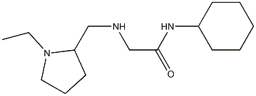 N-cyclohexyl-2-{[(1-ethylpyrrolidin-2-yl)methyl]amino}acetamide Struktur