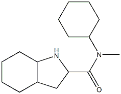 N-cyclohexyl-N-methyloctahydro-1H-indole-2-carboxamide Struktur