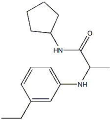 N-cyclopentyl-2-[(3-ethylphenyl)amino]propanamide Struktur