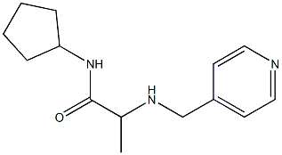 N-cyclopentyl-2-[(pyridin-4-ylmethyl)amino]propanamide Struktur