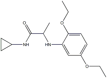 N-cyclopropyl-2-[(2,5-diethoxyphenyl)amino]propanamide Struktur