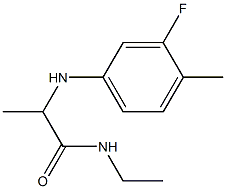 N-ethyl-2-[(3-fluoro-4-methylphenyl)amino]propanamide Struktur