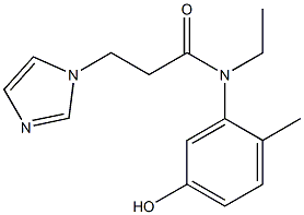 N-ethyl-N-(5-hydroxy-2-methylphenyl)-3-(1H-imidazol-1-yl)propanamide Struktur