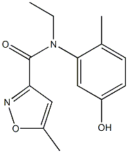 N-ethyl-N-(5-hydroxy-2-methylphenyl)-5-methyl-1,2-oxazole-3-carboxamide Struktur