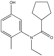 N-ethyl-N-(5-hydroxy-2-methylphenyl)cyclopentanecarboxamide Struktur