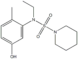 N-ethyl-N-(5-hydroxy-2-methylphenyl)piperidine-1-sulfonamide Struktur