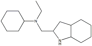 N-ethyl-N-(octahydro-1H-indol-2-ylmethyl)cyclohexanamine Struktur