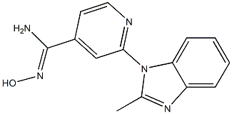 N'-hydroxy-2-(2-methyl-1H-benzimidazol-1-yl)pyridine-4-carboximidamide Struktur